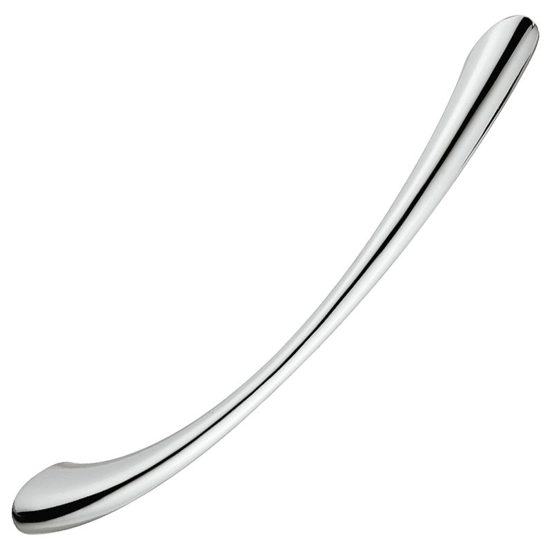 BÚTORFOGANTYÚ ÍVES 96mm D10 CSILLOGÓ KRÓM 112*30mm IMPORT BÚTORVERET