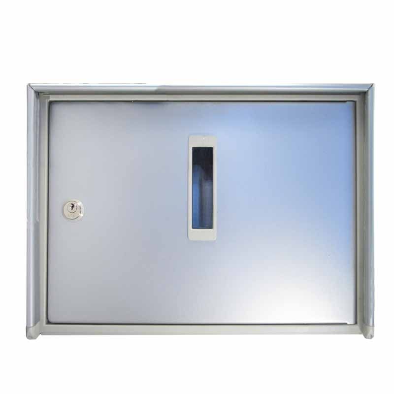 POSTALÁDA KÜLTÉRI FEKVŐ ALU KÉTOLD. (40.4cm*29.3cm) SILMEC 32-620.72 POSTALÁDA, LEVÉLBEDOBÓ