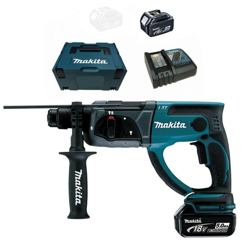 MAKITA DHR202RTJ AKKUS FÚRÓ-VÉSŐKALAPÁCS 18V 2DB 5Ah AKKUVAL SDS-PLUS 2J 