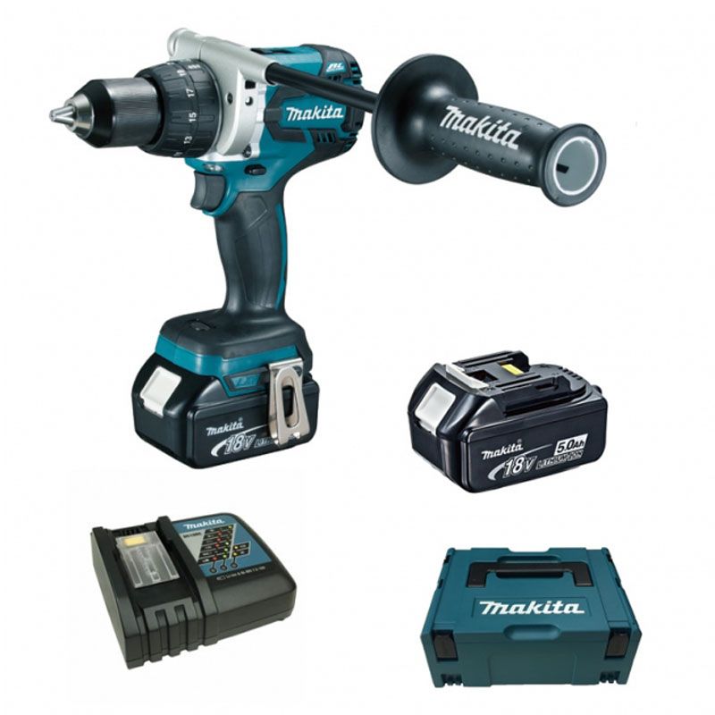 MAKITA DDF481RTJ AKKUS FÚRÓ-CSAVAROZÓ 18V 2DB 5Ah AKKUVAL 115/60Nm 