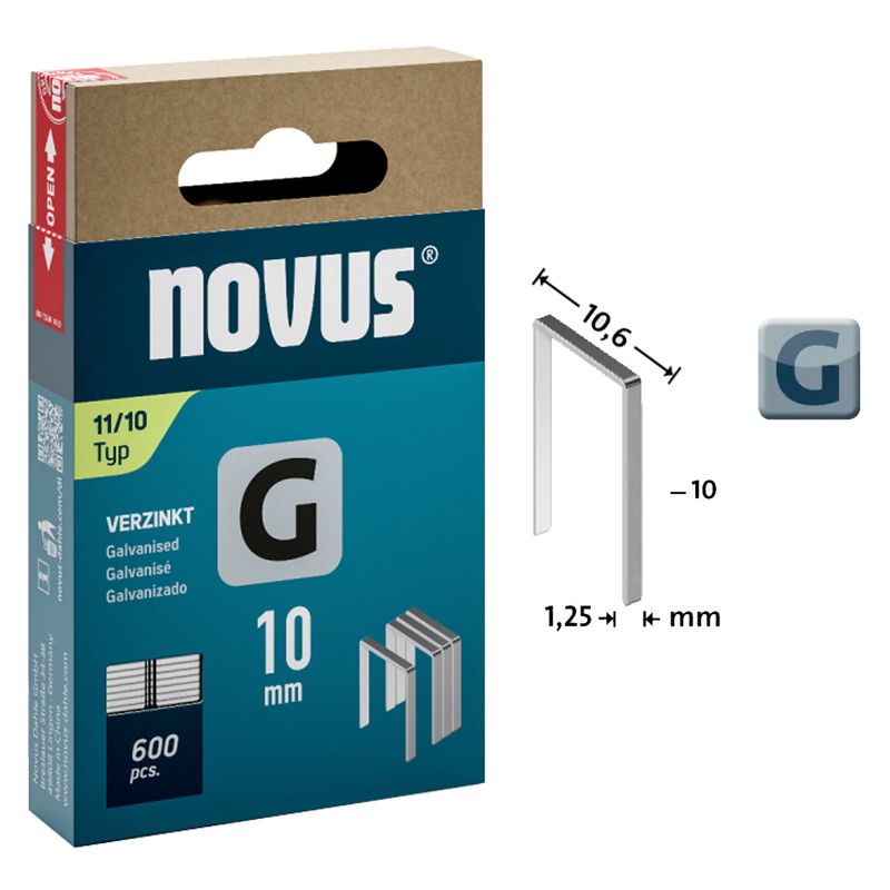 TŰZŐKAPOCS G 10*10,6mm 600DB/CSOMAG 1,25mm VASTAG NOVUS 042-0797 11/10 TARTOZÉKOK