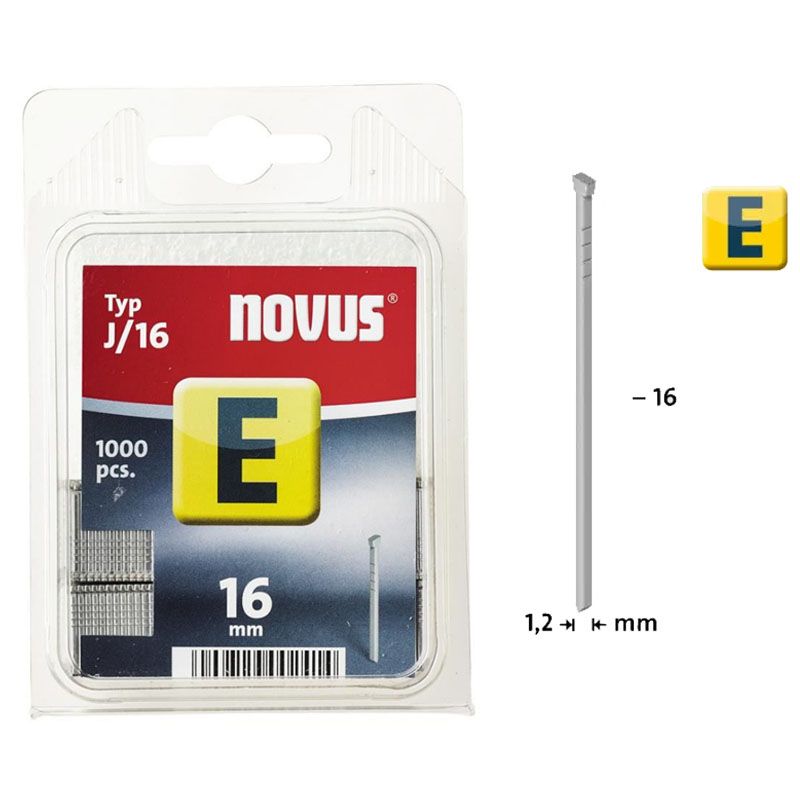 TŰZŐSZEG E 16mm 1000DB/CSOMAG 1.2mm VASTAG NOVUS 044-0089 J/16 TARTOZÉKOK