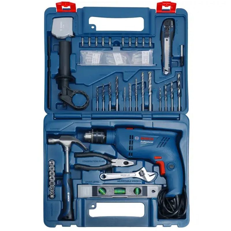 BOSCH 06011A0321 ÜTVEFÚRÓ 600W TÖBB FOKOZAT GSB 600+100RÉSZES TARTOZÉK 