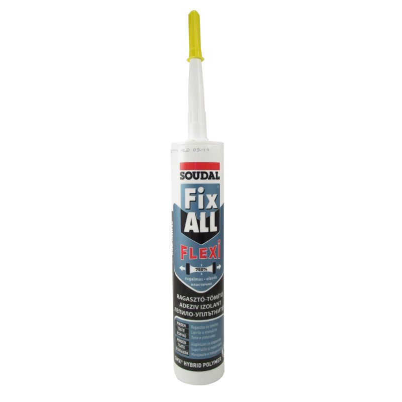 RAGASZTÓ ÉPÍTÉSI 290ML FIX-ALL FLEXI (CLASSIC) FEHÉR SOUDAL 111715 RAGASZTÁSTECHNIKA