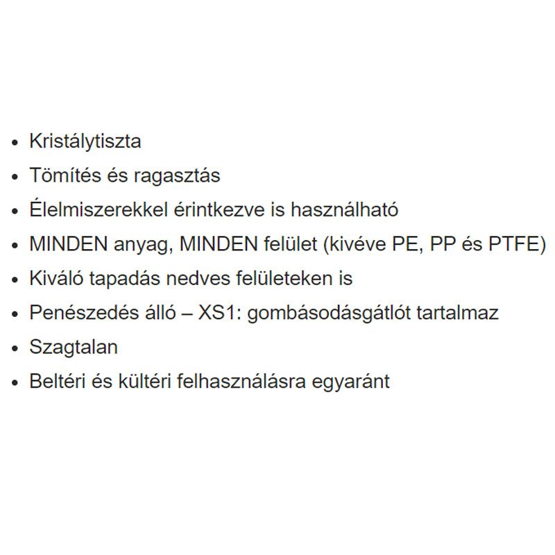 RAGASZTÓ-TÖMÍTŐ 290ML FIX-ALL CRYSTAL SZÍNTELEN SOUDAL 119382 RAGASZTÁSTECHNIKA