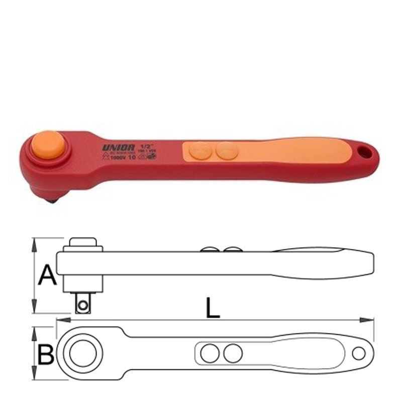 UNIOR 612206 VDE RACSNIS HAJTÓ 1/2col 275mm 190.1VDE 1000V SZIGETELT PIROS SZERSZÁM-KULCSOK UNIOR 612206 VDE RACSNIS HAJTÓ 1/2col 275mm 190.1VDE 1000V SZIGETELT PIROS SZERSZÁM-KULCSOK