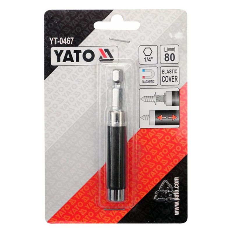 YATO 0467 BEHAJTÓSZÁR BITHEZ MÁGNESES 80mm 1/4col C6,3 BIT ÉS BEHAJTÓ HEGYEK YATO 0467 BEHAJTÓSZÁR BITHEZ MÁGNESES 80mm 1/4col C6,3 BIT ÉS BEHAJTÓ HEGYEK