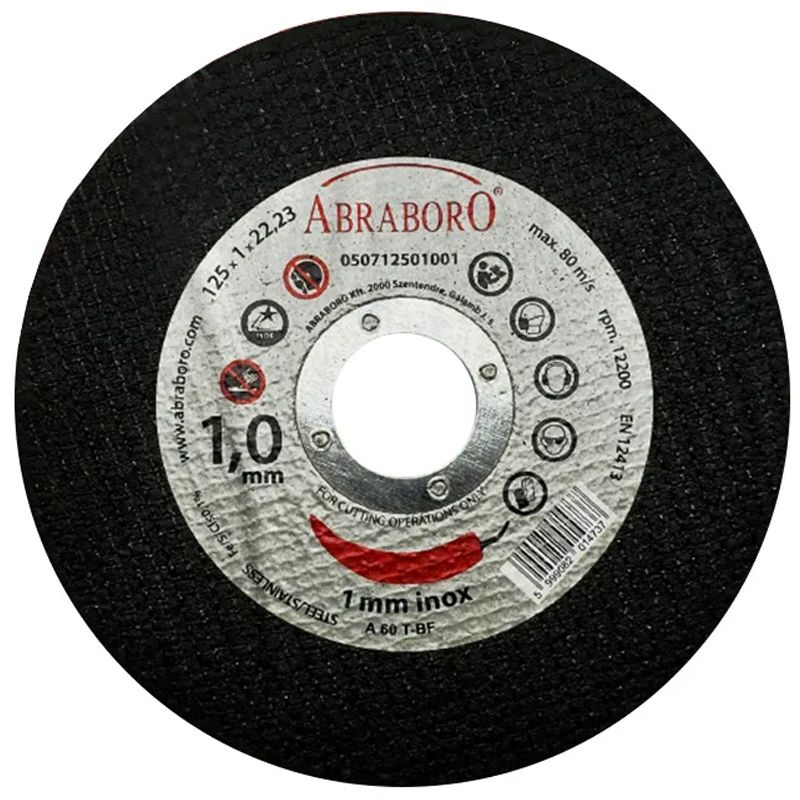 VÁGÓKORONG INOXHOZ D125*1.0Q 22LYUK AS60T T41 LAPOS CHILI IMPORT