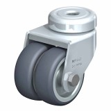 MŰSZERGÖRGŐ DUPLA BEÁLLÓ D50 HÁTFURATOS SIKLÓCSAPÁGYAS BLICKLE LMDA-TPA 50G VILLÁS KEREKEK