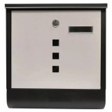 POSTALÁDA KÜLTÉRI 33.5*9*30 ÚJSÁGTARTÓVAL FEKETE-FEHÉR IMPORT START DESIGN POSTALÁDA, LEVÉLBEDOBÓ