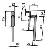 THEMA KILINCSGARNITÚRA EMELŐTOLÓ CILINDERES INOX MAESTRO 102.AL06.RI.60 AJTÓKILINCS GARNITÚRA BELTÉRI