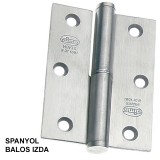 AMIG 424/4665 - MHA 477 AJTÓPÁNT SZÖGLETES 90*65*2,5mm INOX BAL/IZDA  AJTÓVASALAT