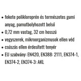 VÉDŐKESZTYŰ NEOPRÉN 10 MÁRTOTT FEKETE VEGYSZERÁLLÓ EUROTECHNIQUE 5310