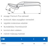 UNIOR 609335 LEMEZOLLÓ 290mm PELIKÁN 567R/7P  VÉSŐ- (KI)VÁGÓ- ÉS LYUKASZTÓ