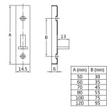 AMIG 368/218 TOLÓZÁR LAPOS 100mm SR. BÚTORHOZ  BÚTORVASALAT