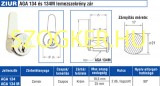 LEMEZSZEKRÉNYZÁR HOSSZÚ NYELV TESTHOSSZ:30mm,NYELV:45mm AGA 134M LEMEZ-POSTALÁDA-KÉMÉNYZÁR