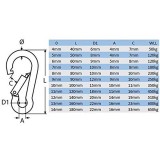 KARABÍNER RUGÓS D6*60 DIN 5299C HG. TŰZOLTÓ TB:0,12t IMPORT EMELÉSTECHNIKA TARTOZÉKOK