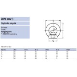 GYŰRŰS ANYA M12 DIN 582-C15 HG. TB:0.34T IMPORT ANYACSAVAR