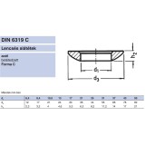 LENCSÉS ALÁTÉT M10 DIN 6319 NAT. C FORMA IMPORT ALÁTÉTEK