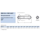 HERNYÓCSAVAR BK M12*10 DIN 914-45H NAT. KÚPOS  METRIKUS CSAVAROK