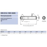 HERNYÓCSAVAR BK M12*16 DIN 916 A2 BELSŐKÚPOS INOX  METRIKUS CSAVAROK