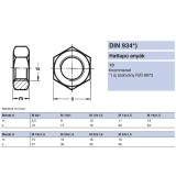 ANYA HATLAPÚ M20*1.50 DIN 934-10 HG.  ANYACSAVAR