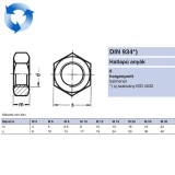 BALOS ANYA HATLAPÚ M14 DIN 934-8 HG.  ANYACSAVAR