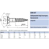 FACSAVAR SF D2.5*10 DIN 97 SÁRGARÉZ IMPORT HAGYOMÁNYOS FACSAVAR