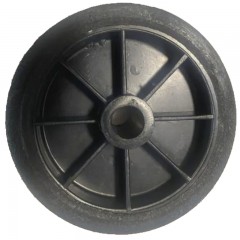 FŰNYÍRÓKERÉK TÖMÖRGUMIS D100 ÁTM.D12 FUR.FEKETE 25/40 SZÉL. IMPORT S3RST011 SZÓLÓ KEREKEK