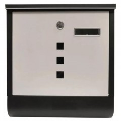 POSTALÁDA KÜLTÉRI 33.5*9*30 ÚJSÁGTARTÓVAL FEKETE-FEHÉR IMPORT START DESIGN POSTALÁDA, LEVÉLBEDOBÓ