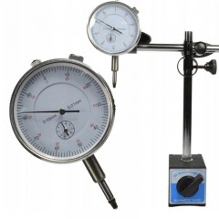 INDIKÁTORÓRA MÁGNESES ÁLLVÁNY D58 MÉRŐÓRÁVAL 0-10mm/0.01 BLACK 27516 UTOLSÓ DARABOK MÉRŐESZKÖZÖK